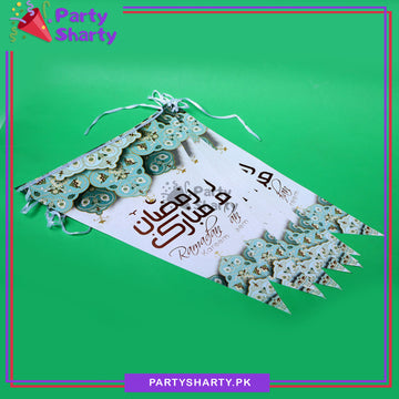 D-2 Ramadan Kareem Flags Bunting (Pack of 10) For Ramadan Decoration